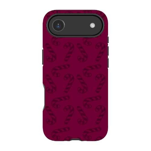 Candy Cane Burgundy l MagSafe Tough Iphone Case