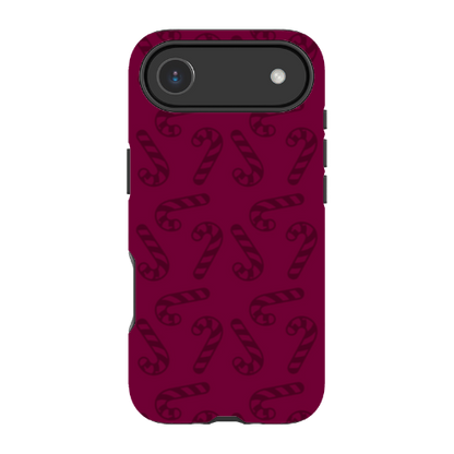 Candy Cane Burgundy l MagSafe Tough Iphone Case