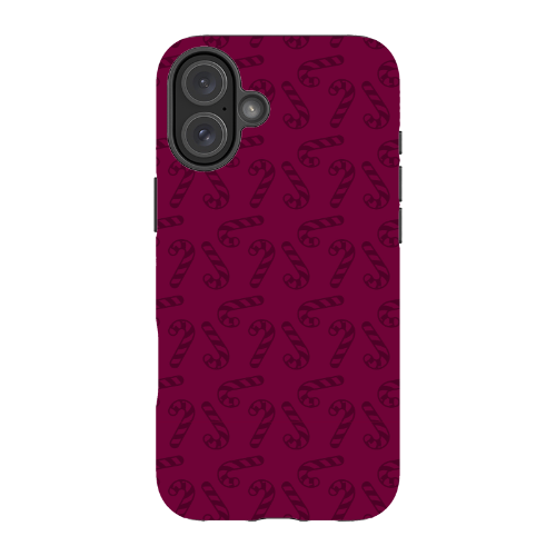 Candy Cane Burgundy l MagSafe Tough Iphone Case
