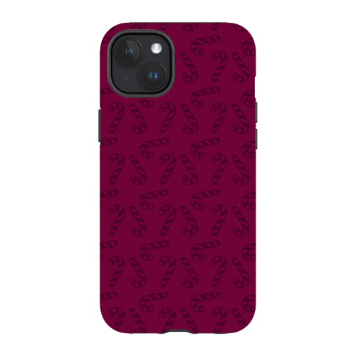 Candy Cane Burgundy l MagSafe Tough Iphone Case