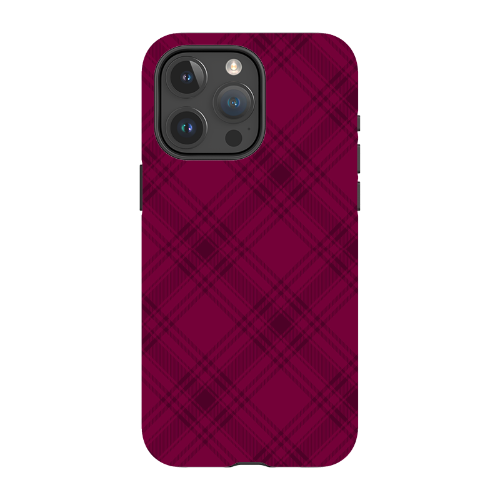 BURGUNDY PLAID | LUXE MAGSAFE® TOUGH IPHONE CASE