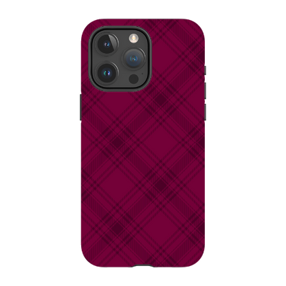 BURGUNDY PLAID | LUXE MAGSAFE® TOUGH IPHONE CASE