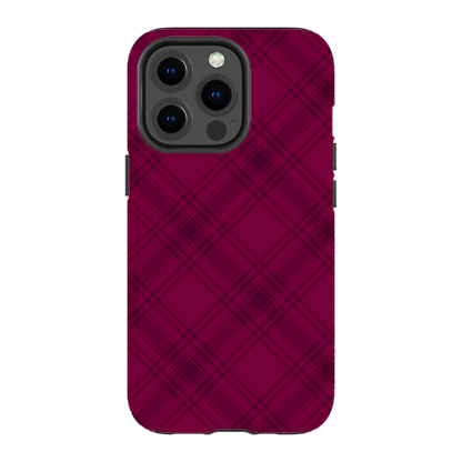 BURGUNDY PLAID | LUXE MAGSAFE® TOUGH IPHONE CASE