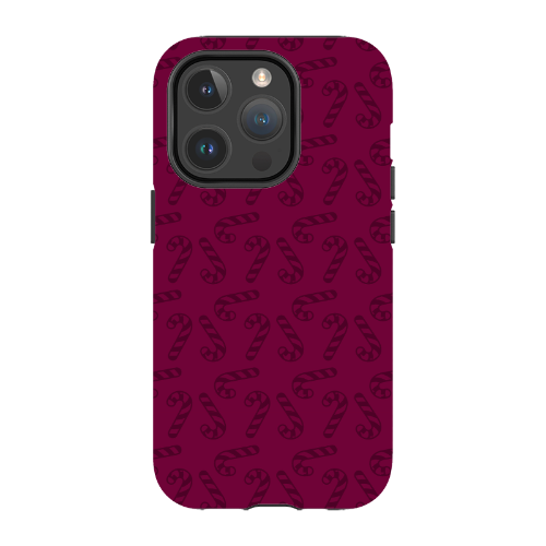 Candy Cane Burgundy l MagSafe Tough Iphone Case