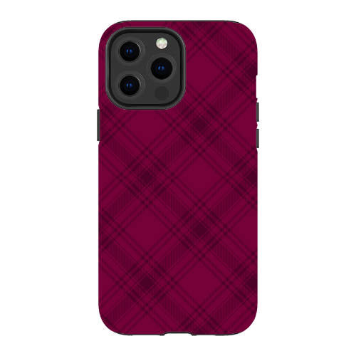 BURGUNDY PLAID | LUXE MAGSAFE® TOUGH IPHONE CASE