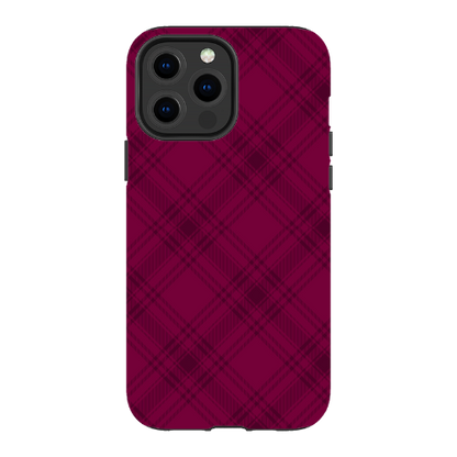 BURGUNDY PLAID | LUXE MAGSAFE® TOUGH IPHONE CASE