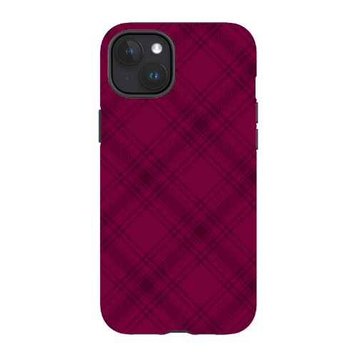 BURGUNDY PLAID | LUXE MAGSAFE® TOUGH IPHONE CASE