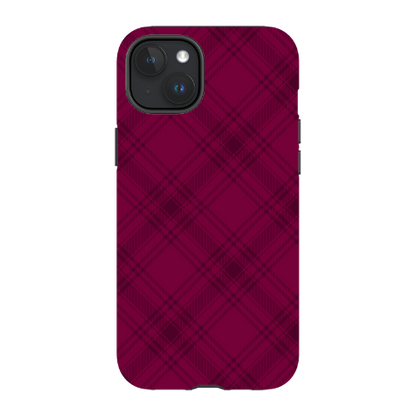 BURGUNDY PLAID | LUXE MAGSAFE® TOUGH IPHONE CASE