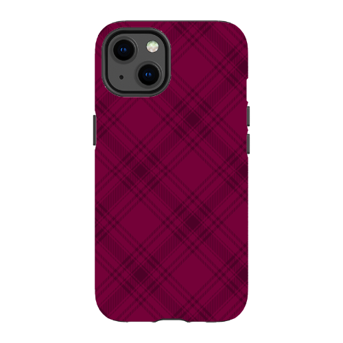 BURGUNDY PLAID | LUXE MAGSAFE® TOUGH IPHONE CASE