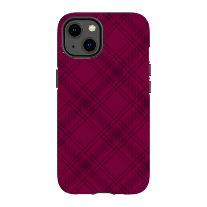 BURGUNDY PLAID | LUXE MAGSAFE® TOUGH IPHONE CASE