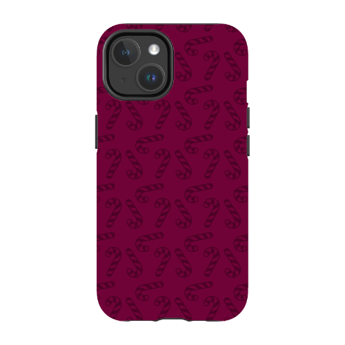 Candy Cane Burgundy l MagSafe Tough Iphone Case
