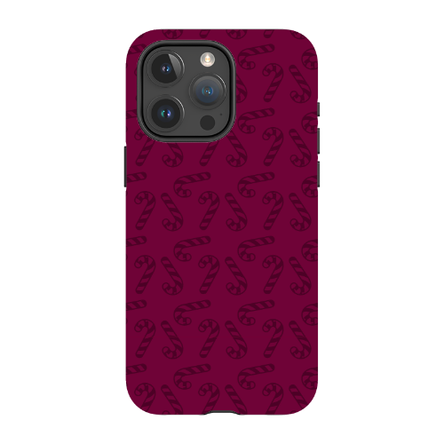 Candy Cane Burgundy l MagSafe Tough Iphone Case
