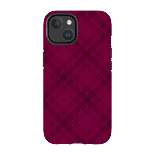 BURGUNDY PLAID | LUXE MAGSAFE® TOUGH IPHONE CASE