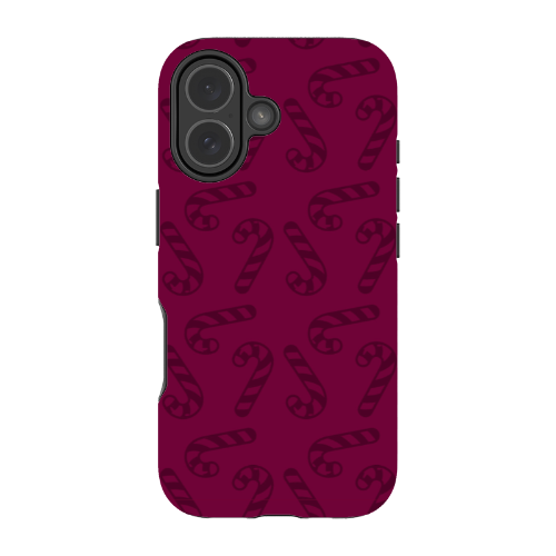 Candy Cane Burgundy l MagSafe Tough Iphone Case