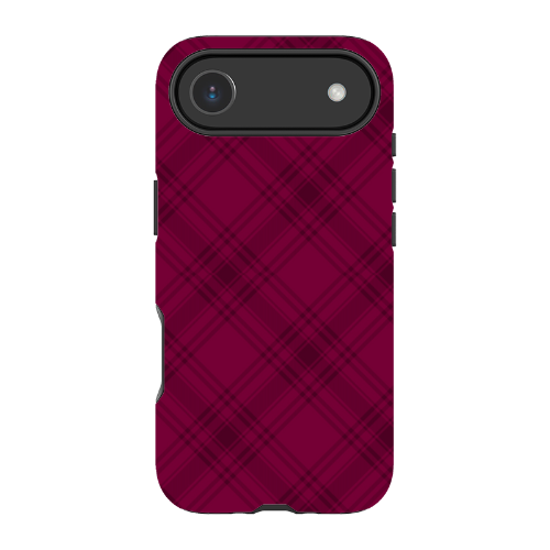 BURGUNDY PLAID | LUXE MAGSAFE® TOUGH IPHONE CASE