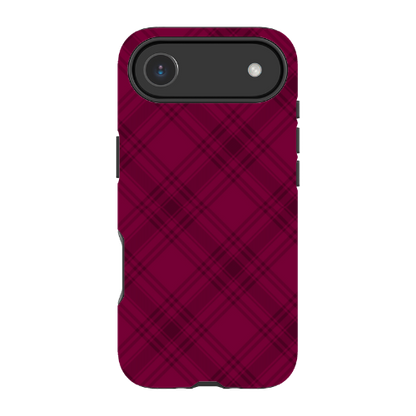 BURGUNDY PLAID | LUXE MAGSAFE® TOUGH IPHONE CASE