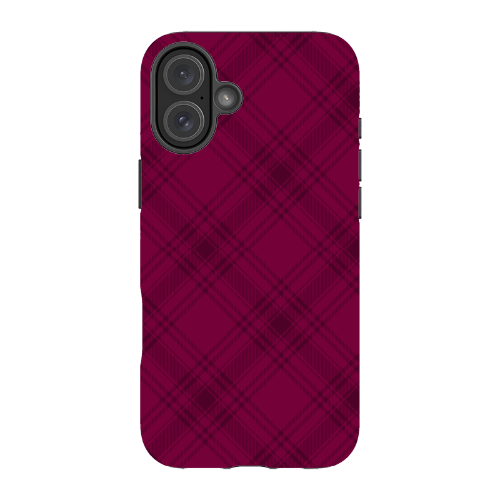 BURGUNDY PLAID | LUXE MAGSAFE® TOUGH IPHONE CASE