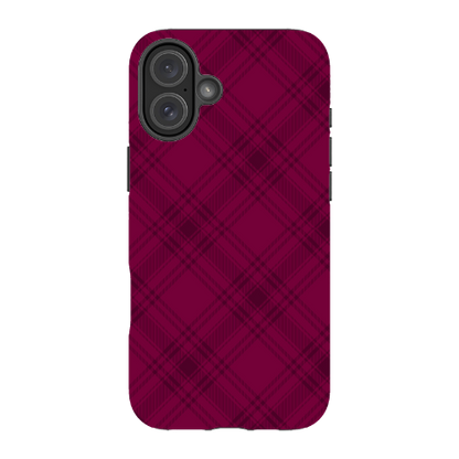 BURGUNDY PLAID | LUXE MAGSAFE® TOUGH IPHONE CASE