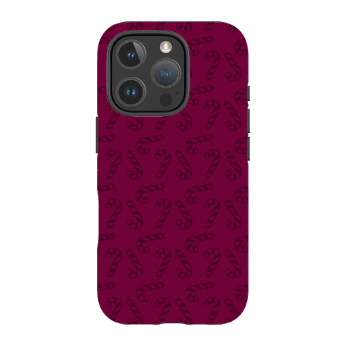 Candy Cane Burgundy l MagSafe Tough Iphone Case