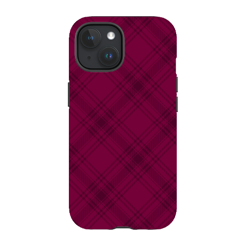 BURGUNDY PLAID | LUXE MAGSAFE® TOUGH IPHONE CASE