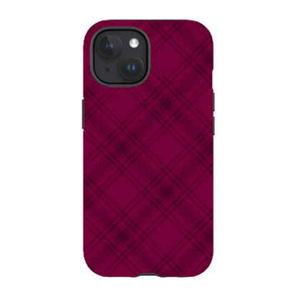 BURGUNDY PLAID | LUXE MAGSAFE® TOUGH IPHONE CASE
