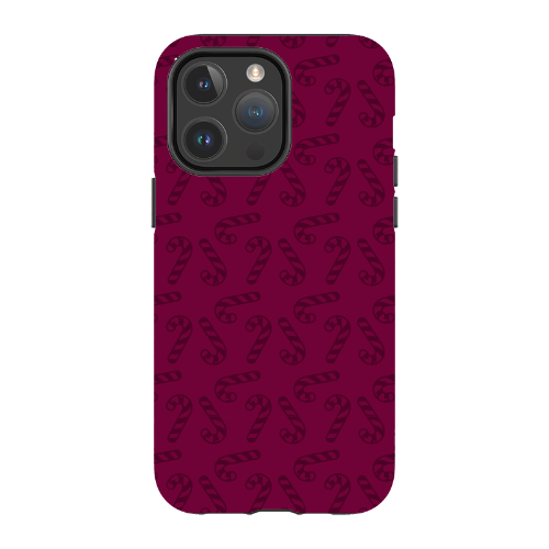 Candy Cane Burgundy l MagSafe Tough Iphone Case