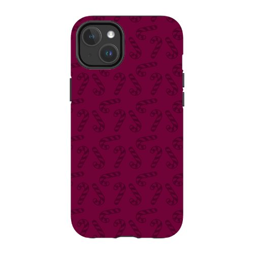 Candy Cane Burgundy l MagSafe Tough Iphone Case
