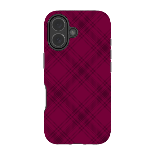 BURGUNDY PLAID | LUXE MAGSAFE® TOUGH IPHONE CASE