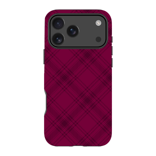 BURGUNDY PLAID | LUXE MAGSAFE® TOUGH IPHONE CASE