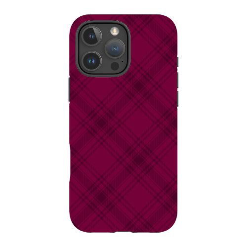 BURGUNDY PLAID | LUXE MAGSAFE® TOUGH IPHONE CASE