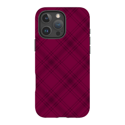 BURGUNDY PLAID | LUXE MAGSAFE® TOUGH IPHONE CASE