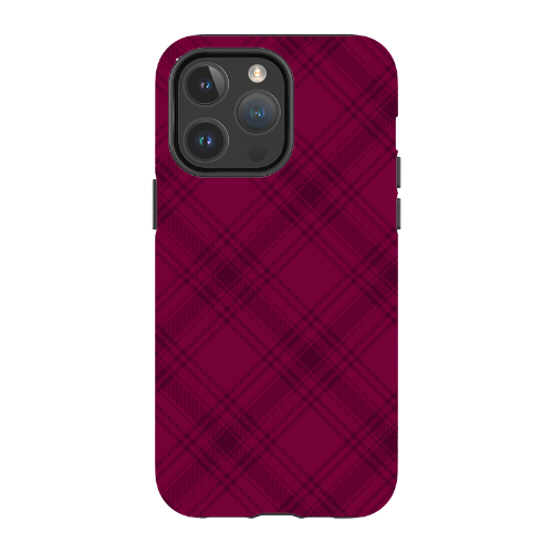 BURGUNDY PLAID | LUXE MAGSAFE® TOUGH IPHONE CASE