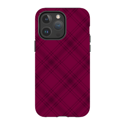 BURGUNDY PLAID | LUXE MAGSAFE® TOUGH IPHONE CASE