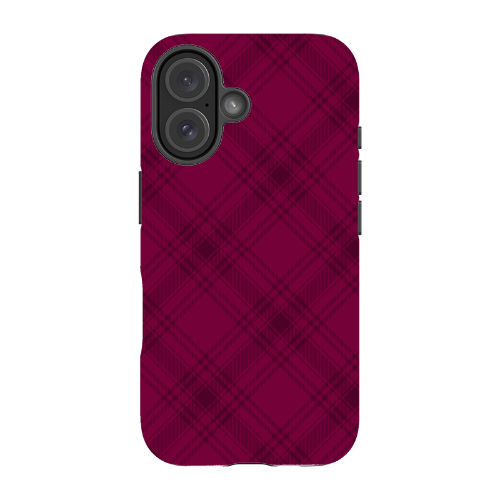 BURGUNDY PLAID | LUXE MAGSAFE® TOUGH IPHONE CASE