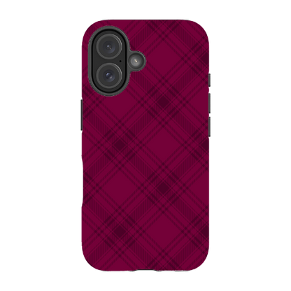 BURGUNDY PLAID | LUXE MAGSAFE® TOUGH IPHONE CASE