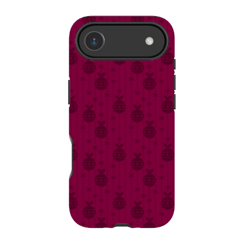 Burgundy Holiday Ornament  l MagSafe Tough Iphone Case