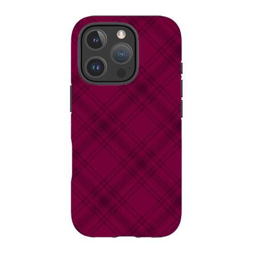 BURGUNDY PLAID | LUXE MAGSAFE® TOUGH IPHONE CASE
