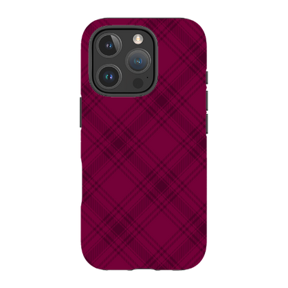 BURGUNDY PLAID | LUXE MAGSAFE® TOUGH IPHONE CASE