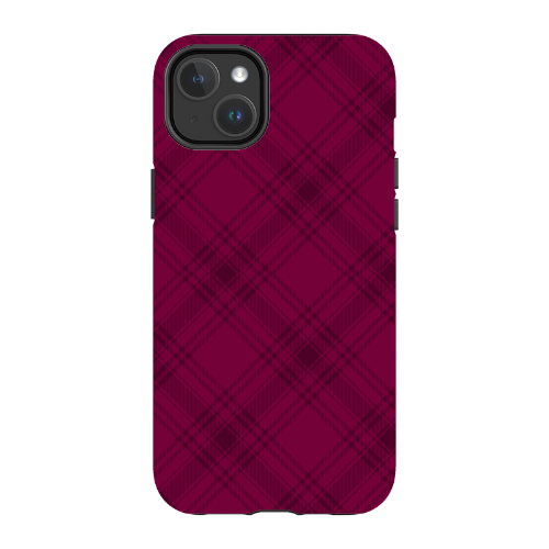 BURGUNDY PLAID | LUXE MAGSAFE® TOUGH IPHONE CASE