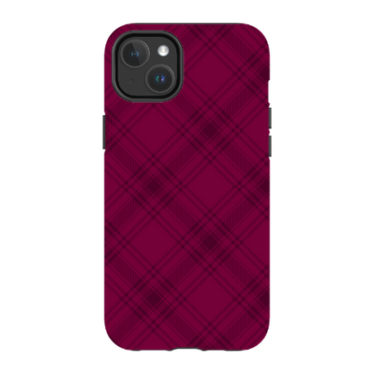 BURGUNDY PLAID | LUXE MAGSAFE® TOUGH IPHONE CASE