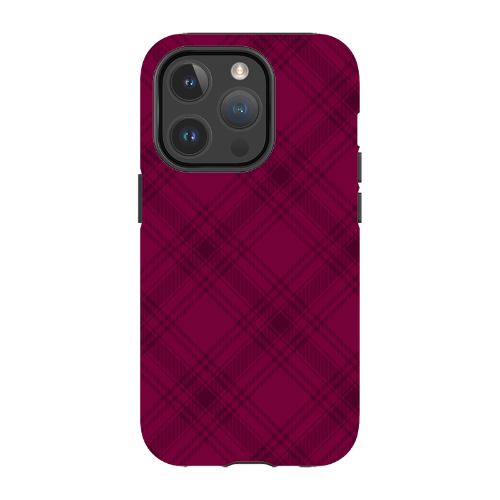 BURGUNDY PLAID | LUXE MAGSAFE® TOUGH IPHONE CASE