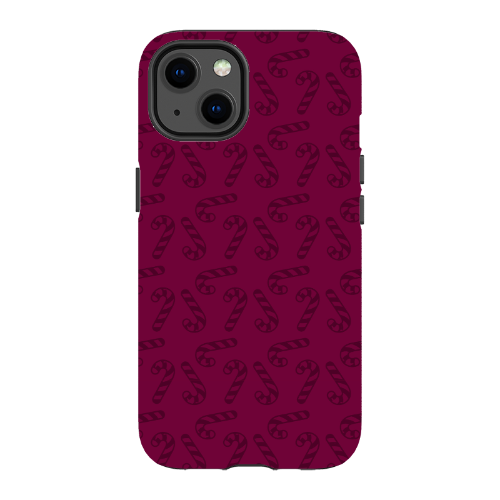 Candy Cane Burgundy l MagSafe Tough Iphone Case