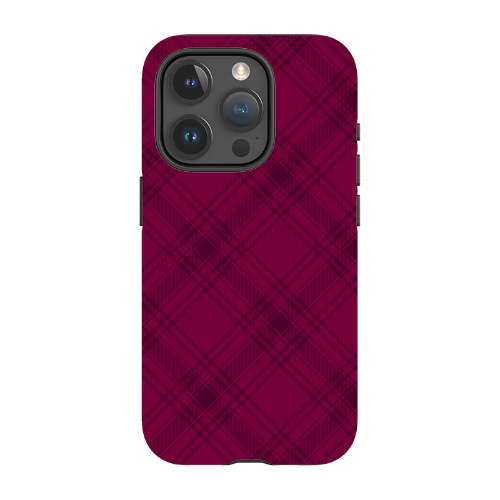BURGUNDY PLAID | LUXE MAGSAFE® TOUGH IPHONE CASE