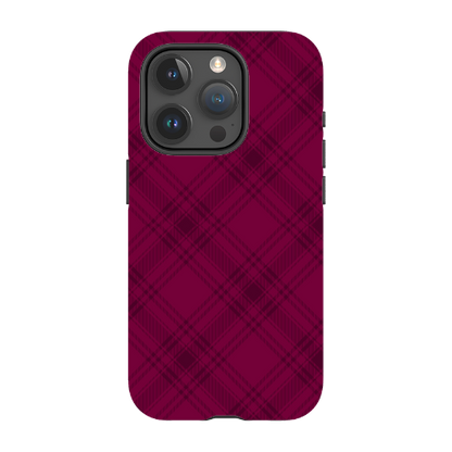 BURGUNDY PLAID | LUXE MAGSAFE® TOUGH IPHONE CASE