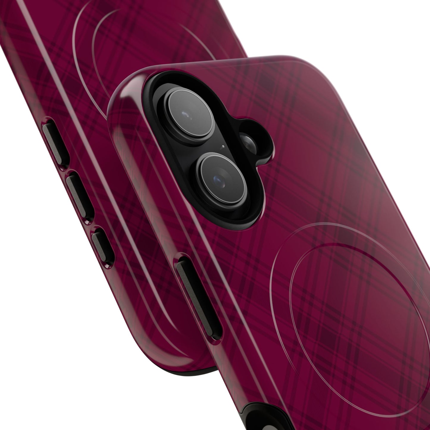 BURGUNDY PLAID | LUXE MAGSAFE® TOUGH IPHONE CASE